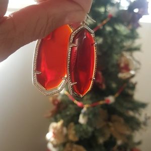 Kendra Scott Vintage Danielle Clear Red Earrings